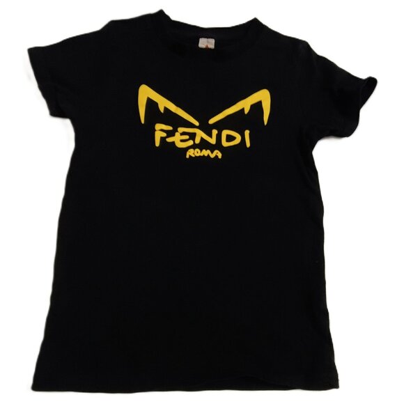 Smart Blanks Other - EUC: Smart Blanks Sz XS Black Yellow Faux Fendi T-shirt
